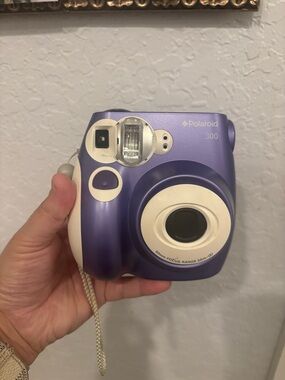 Polaroid 300 Purple/White Instant Camera Preowned